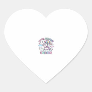 Unicorn Little Weather Unicorn Graphic Design Whit Heart Sticker