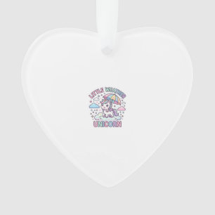Unicorn Little Weather Unicorn Graphic Design Whit Ornament