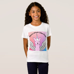 Unicorn Llama T-shirt for Girls
