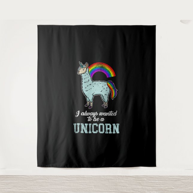 Unicorn Llama Tapestry (Front)