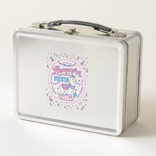 Unicorn Llamacorn Fiesta Playful Shirt Graphic_1 Metal Lunch Box