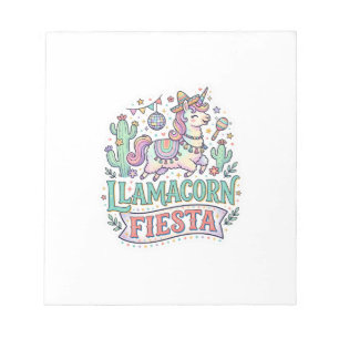 Unicorn Llamacorn Fiesta Premium Vector POD Artwor Notepad