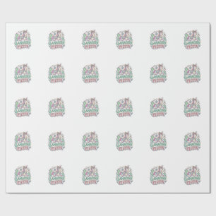 Unicorn Llamacorn Fiesta Premium Vector POD Artwor Wrapping Paper