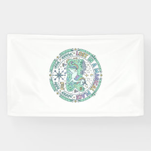 Unicorn Lost in a Magical Place Funny Print on Dem Banner