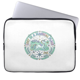 Unicorn Lost in a Magical Place Funny Print on Dem Laptop Sleeve