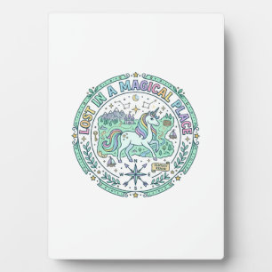 Unicorn Lost in a Magical Place Funny Print on Dem Plaque