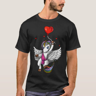 Unicorn Love Heart Balloon T-Shirt