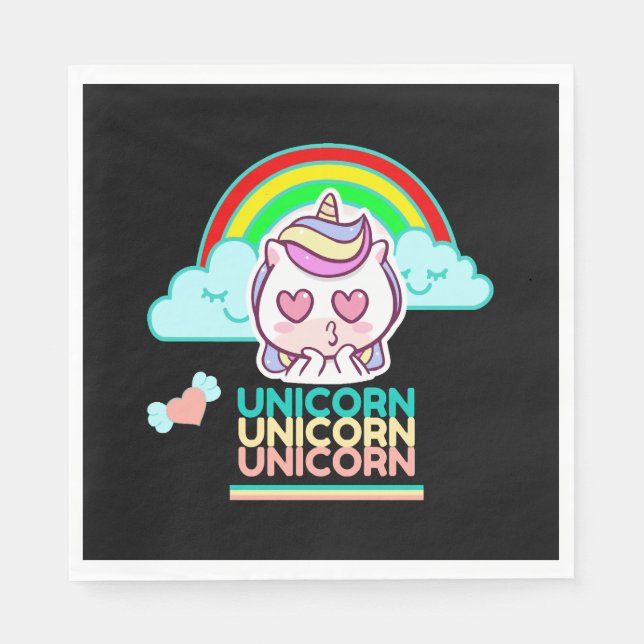 Unicorn Love          Napkin (Front)