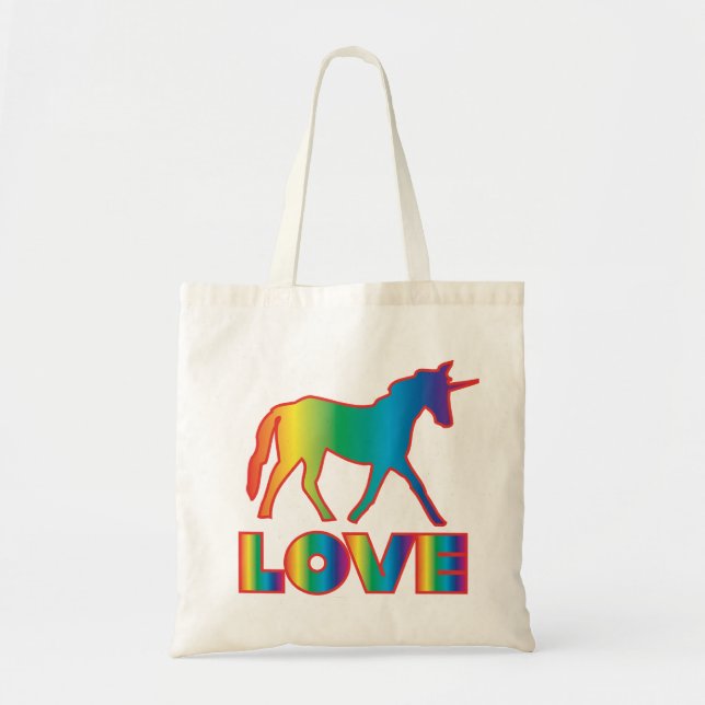 Unicorn Love (rainbow) Bag (Front)