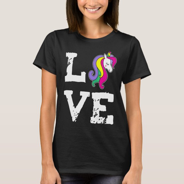 Unicorn Love T-Shirt (Front)