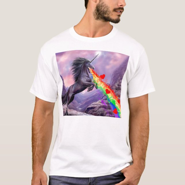 Unicorn Love Vomit RAINBOW! T-Shirt (Front)