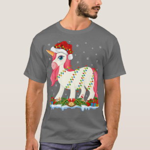 Unicorn Lover Family Matching Santa Hat Unicorn Ch T-Shirt