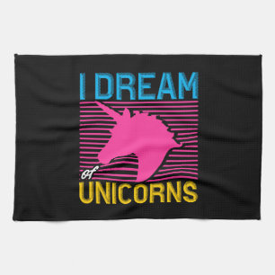 Unicorn Lover Gift I Dream of Unicorns Tea Towel