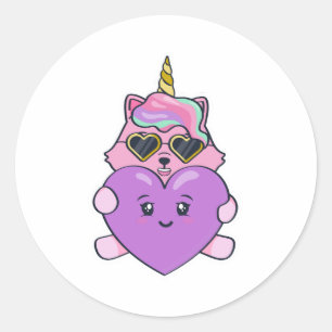 Unicorn Lovers Classic Round Sticker