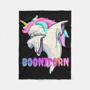 Unicorn Lover's Funny Halloween Shirts - Dabbing B Fleece Blanket
