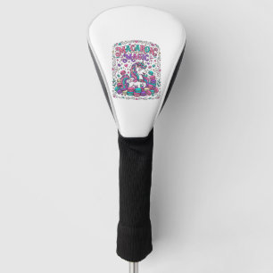 Unicorn Macaron Magic Colourful Marketplace Artwor Golf Head Cover