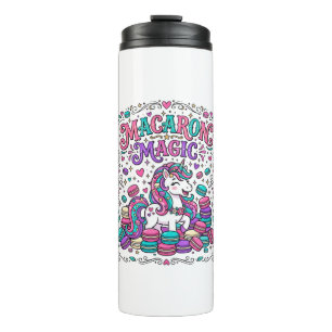 Unicorn Macaron Magic Colourful Marketplace Artwor Thermal Tumbler