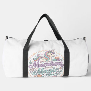 Unicorn Macaron Magic Whimsical T-Shirt Design_1 Duffle Bag