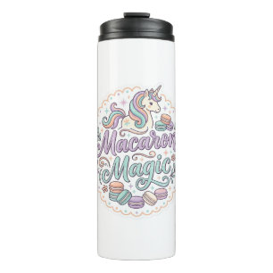 Unicorn Macaron Magic Whimsical T-Shirt Design_1 Thermal Tumbler