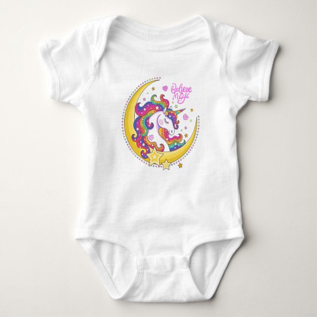 Unicorn Magic Baby Bodysuit (Front)