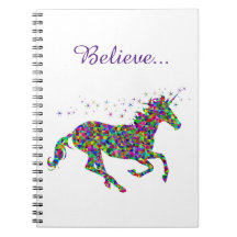 Unicorn Magic Believe Colourful Journal