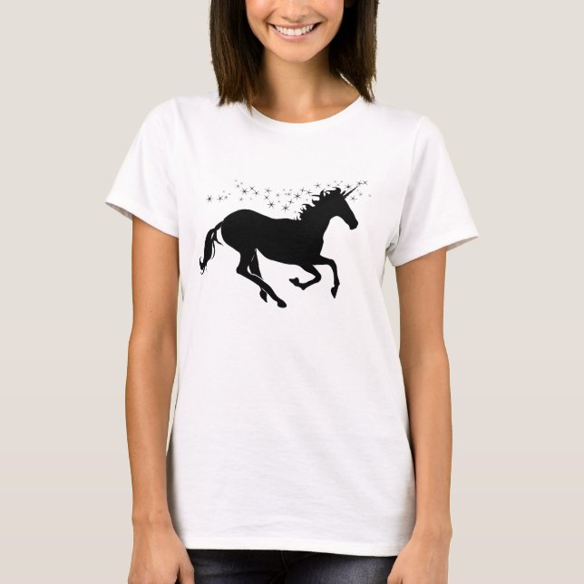 Unicorn Magic Black Women's T-Shirt (Front)