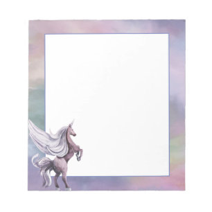 Unicorn Magic   Colourful Pastel Fantasy Watercolo Notepad