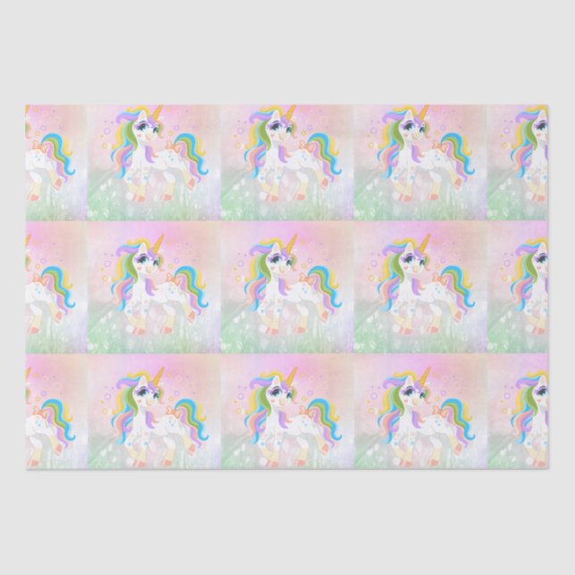 Unicorn magic flying horse magical unicorns fly tissue paper (Front)