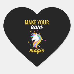 unicorn magic            heart sticker