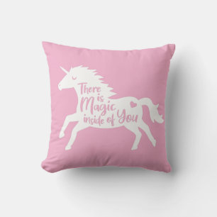Unicorn Magic Inside Of You Girls Room Decor Cushion