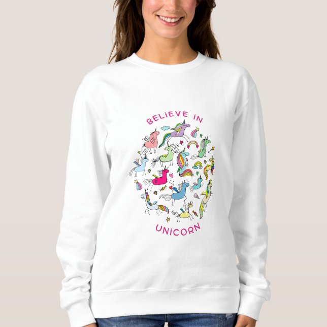 Unicorn Magic Kawaii  Sweatshirt (Front)