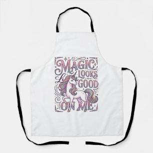 Unicorn Magic Looks Good on Me Trendy Shirt Graphi Apron