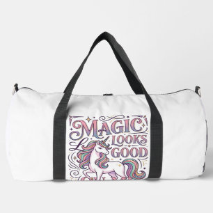 Unicorn Magic Looks Good on Me Trendy Shirt Graphi Duffle Bag