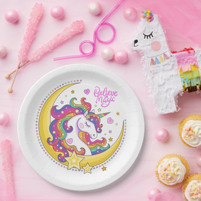 Unicorn Magic Paper Plates (Party)