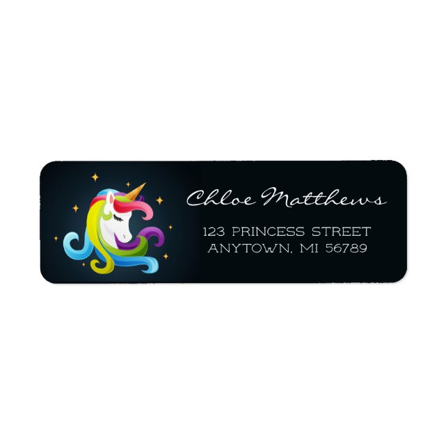 Unicorn Magic Princess Colourful Personalised Name (Front)