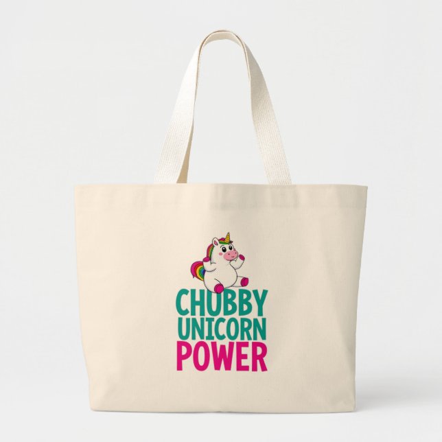 Unicorn Magic Unleashed Large Tote Bag (Front)