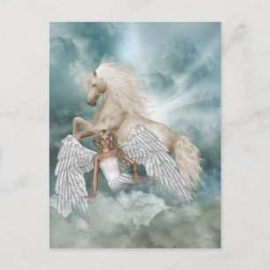 Unicorn Magical Beauty Angel Postcard