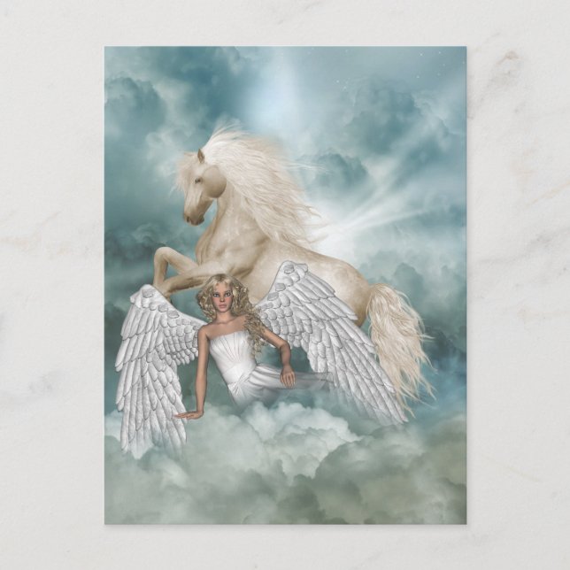Unicorn Magical Beauty Angel Postcard (Front)