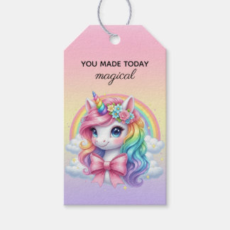 Unicorn Magical Birthday Gift Tag | Rainbow Pastel