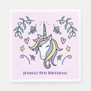 Unicorn Magical Birthday Napkin