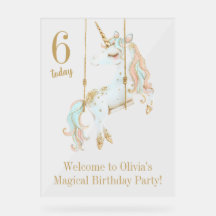 Unicorn Magical Birthday Party Welcome