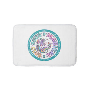 Unicorn Magical Book Club Funny Shirt Graphic_1 Bath Mat