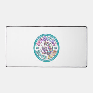 Unicorn Magical Book Club Funny Shirt Graphic_1 Desk Mat