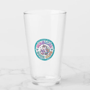 Unicorn Magical Book Club Funny Shirt Graphic_1 Glass