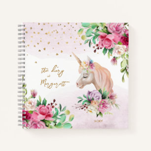 Unicorn Magical Creature Girl Daily Drawings Notebook