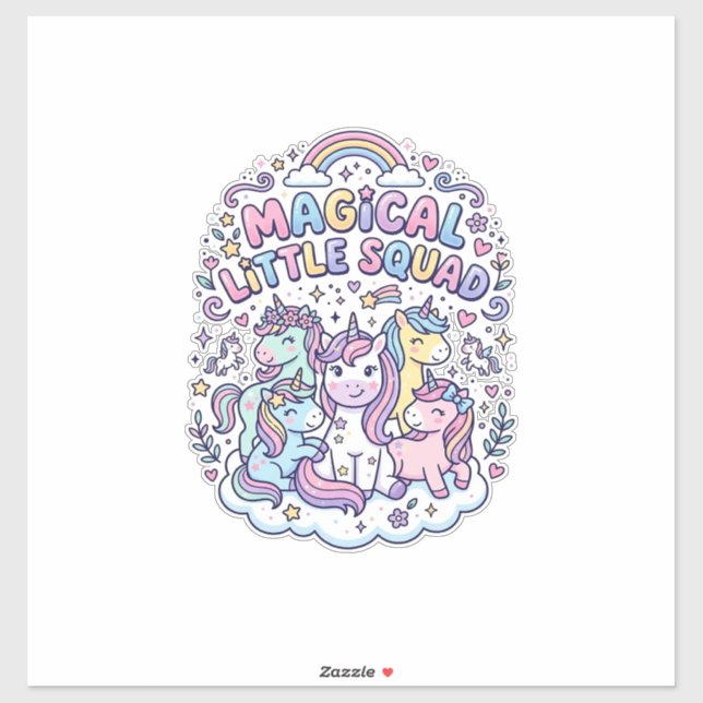 Unicorn Magical Little Squad Graphic Design Produc (Sheet)