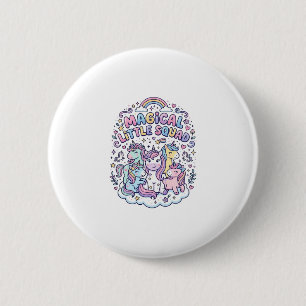 Unicorn Magical Little Squad Graphic Design Produc 6 Cm Round Badge