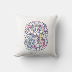 Unicorn Magical Little Squad Graphic Design Produc Cushion
