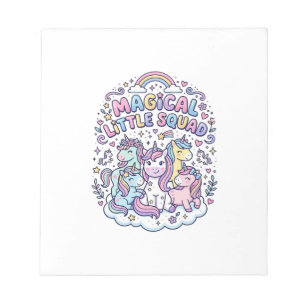 Unicorn Magical Little Squad Graphic Design Produc Notepad