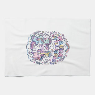 Unicorn Magical Little Squad Graphic Design Produc Tea Towel